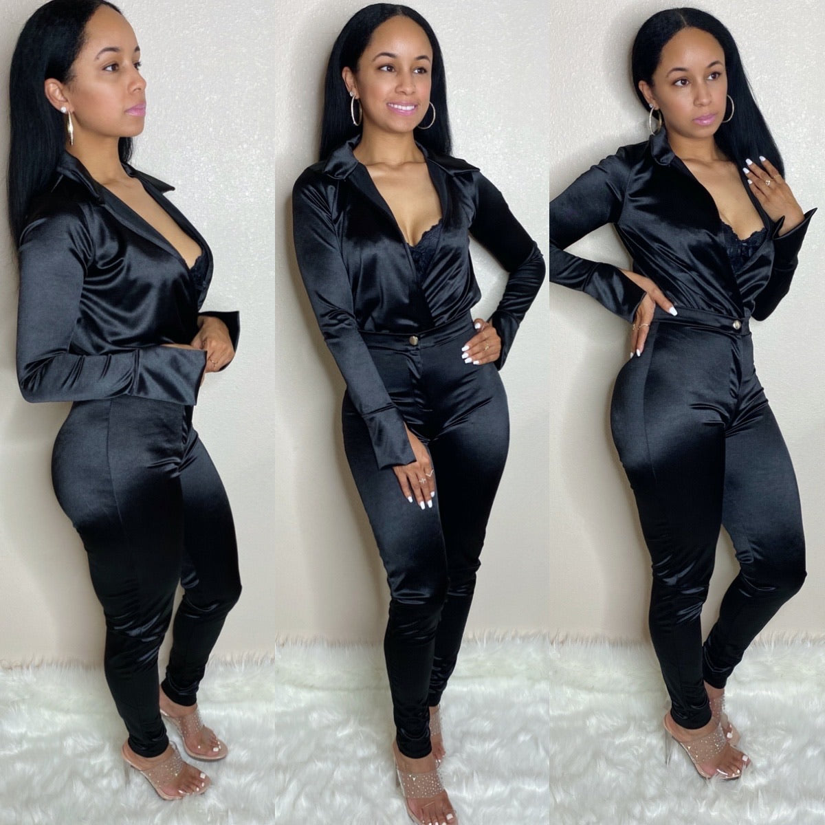 Satin Doll Set (Black)